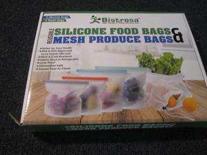 lot 256 image: Reusable Silicone Food Bags & Mesh ...
