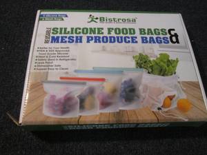 lot 257 image: Reusable Silicone Food Bags & Mesh ...