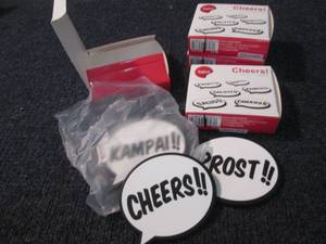 lot 298 image: 4- 6pks Cheers Coasters...