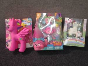 lot 314 image: Poppy Troll, 2 My Little Ponies...