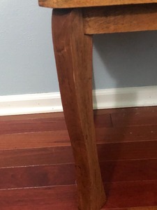 Wood End Table with Basket