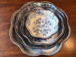 Set of Four Ovenware Round Fluted Edge Pieces by Temptations