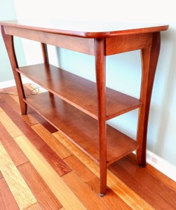 Three Tiered Wooden Sofa Table