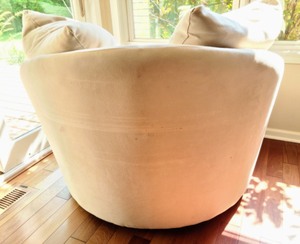 Large Taupe Swivel Chair