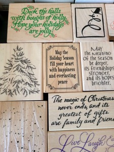 Large Lot Of Wood Crafting Stamps