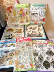 Huge Lot Of Rubber Stamps