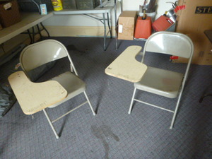 3 Folding Desk Chairs