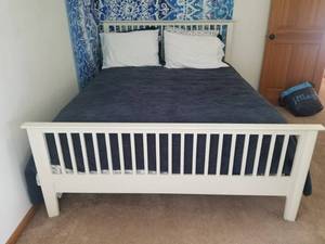 Cute White Double Bed Set