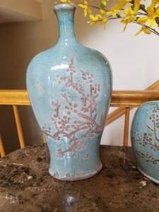 Cute Robins Egg Blue Ceramic Vases