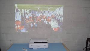 lot 21 image: Epson PowerLite 700U Ultra Short Throw LASER 4000 Lumen Projector Projection System