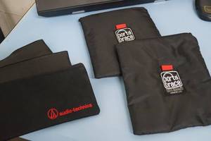 lot 47 image: Lot of Small Cases - Shure Audio-Technica Porta-Brace Crown Sony & More