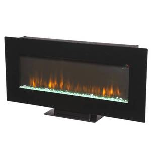 lot 114 image: Home Decorators Collection 42 in. Infrared Wall Mount Electric Fireplace in Black SP6666