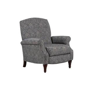 lot 309 image: Lane Ramsey Slate BlueGray Hi Leg Recliner, 6001-11 Ramsey Slate. - Functional, but needs some work. Foot Rest is Slightly Bent.