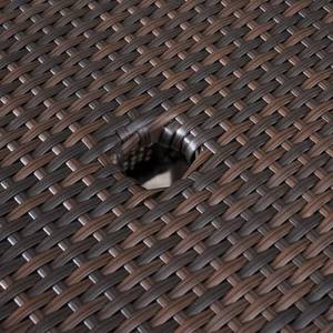 lot 141 image: Noble House Corsica Brown Round Wicker Outdoor Dining Table 7653