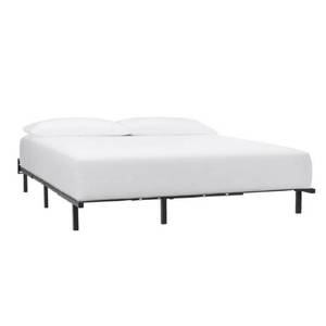 lot 345 image: Black Support Metal Bed Frame Adjustable for All Sizes (75.5 in W. X 7 in H.), THD-ADSTBF-T-CK
