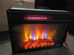 lot 300 image: Fireplace Insert With Remote - Measures Approximately 22 x 17 x 6 Deep.