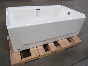 lot 329 image: Bootz Honolulu 46.5 in. Right Drain Rectangular Alcove Soaking Bathtub in White, 011-3378-00