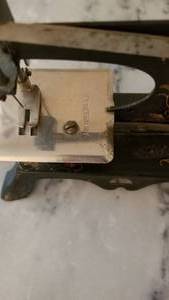 lot 60 image: Miniature German Sewing Machines & Lapland Boot Pin Cushion