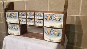 lot 16 image: Antique Belgian Porcelain Spice Rack