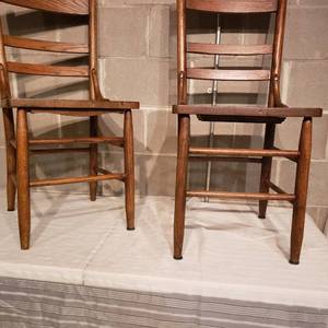 lot 129 image: Primitive Farmhouse Chairs