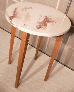 lot 161 image: Modern Styled Marble Side Table