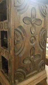 lot 95 image: Carved Mediterrian Wooden Wine Rack