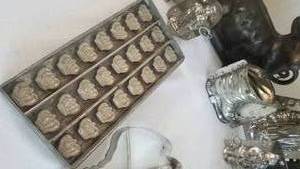 lot 90 image: Collection of 17 Iron Cake and Chocolate Moulds