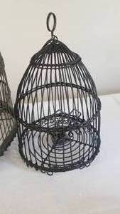 lot 91 image: Old Wire Bird and Bee Cages