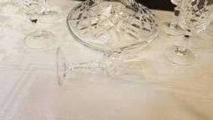 lot 39 image: Crystal Decanter and Apertiv Stemware
