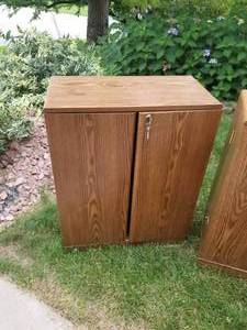 lot 199 image: Pair of Wood Filing Cabinets