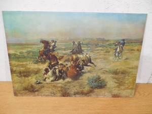 lot 15 image: Cowboy Roping A Steer Print