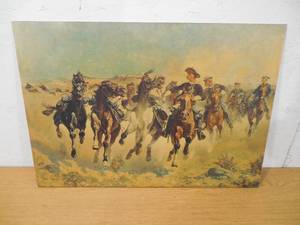lot 16 image: Fourth Troopers Moving Vintage Frederick Remington Art Poster AA Inc