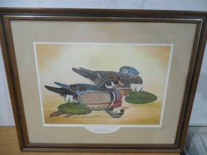 lot 32 image: Placid Water - Wood Ducks by Glen D. Chambers