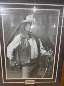 lot 29 image: John Wayne  The Duke Framed Picture