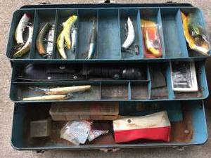 lot 60 image: Two Vintage Tackle Boxes Full Of Tackle