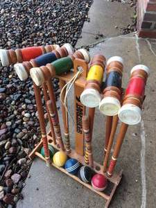 lot 107 image: Vintage  Croquet Set