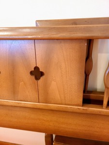 lot 30 image: Pair of MCM Twin Bed Frames