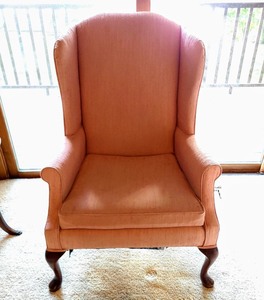 lot 113 image: Pink Upholstered Armchair