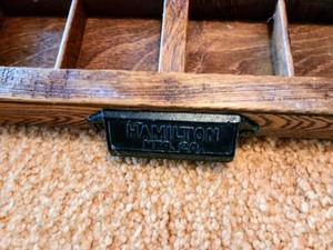lot 153 image: Vintage Hamilton Printing Tray