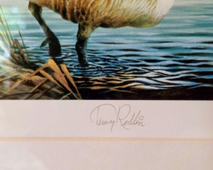 lot 165 image: Framed Terry Redlin Duck Print