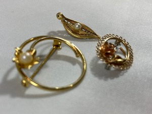 lot 16 image: Lot of 3 Gold Filled Jewelry items- 1 marked Krementz