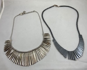 lot 43 image: Pair of Statement Necklaces- Heavy