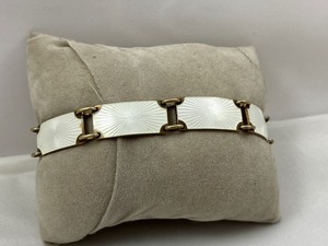 lot 51 image: Vintage Norway Sterling OPRO Enameled Bracelet