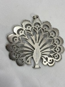 lot 64 image: Reed & Barton Pewter Peacock Pendant