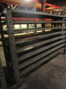 lot 130 image: F.O.K. SOLID STEEL SHELVING