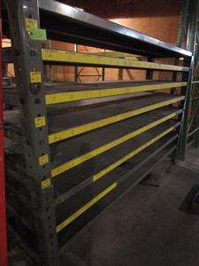 lot 132 image: F.O.K. SOLID STEEL SHELVING UNIT