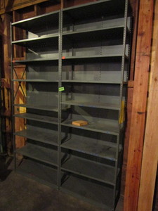 lot 144 image: HEAAVY DUTY METAL SHELVES