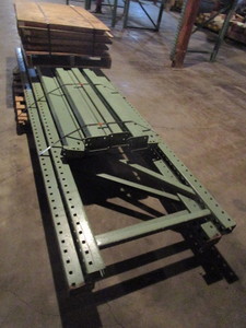 lot 150 image: TEARDROP PALLET RACKING BANDED TO  2  PALLETS