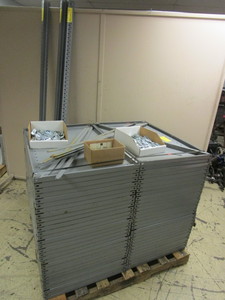 lot 205 image: METAL SHELVING UNITS