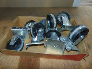 lot 119 image: Box of Small Caster Wheels